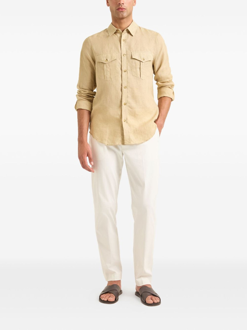 ORLEBAR BROWN Colburn double-pocket linen shirt outlook