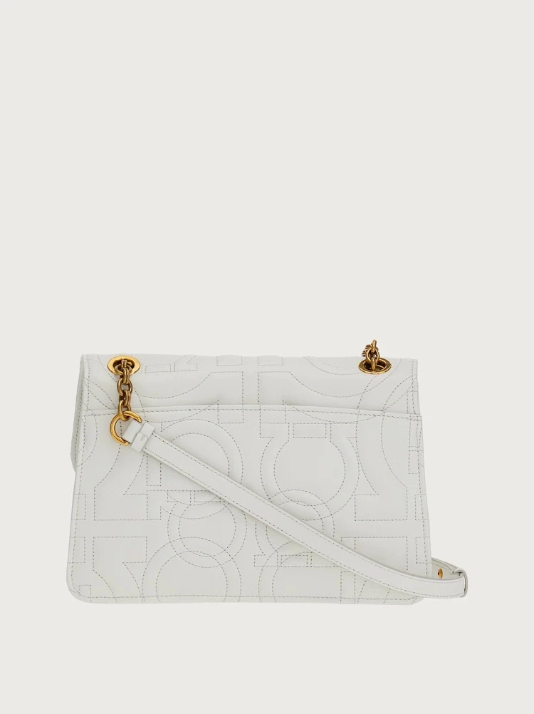 QUILTED GANCINI FLAP BAG (L) - 3