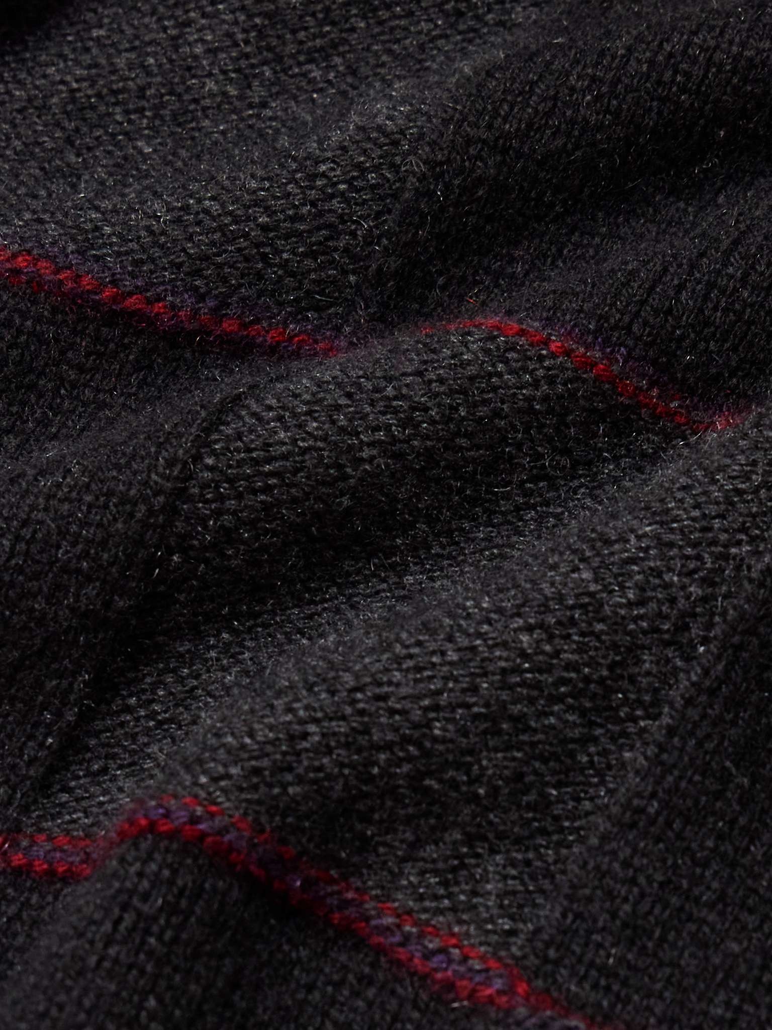 Checked Cashmere-Jacquard Sweater - 5