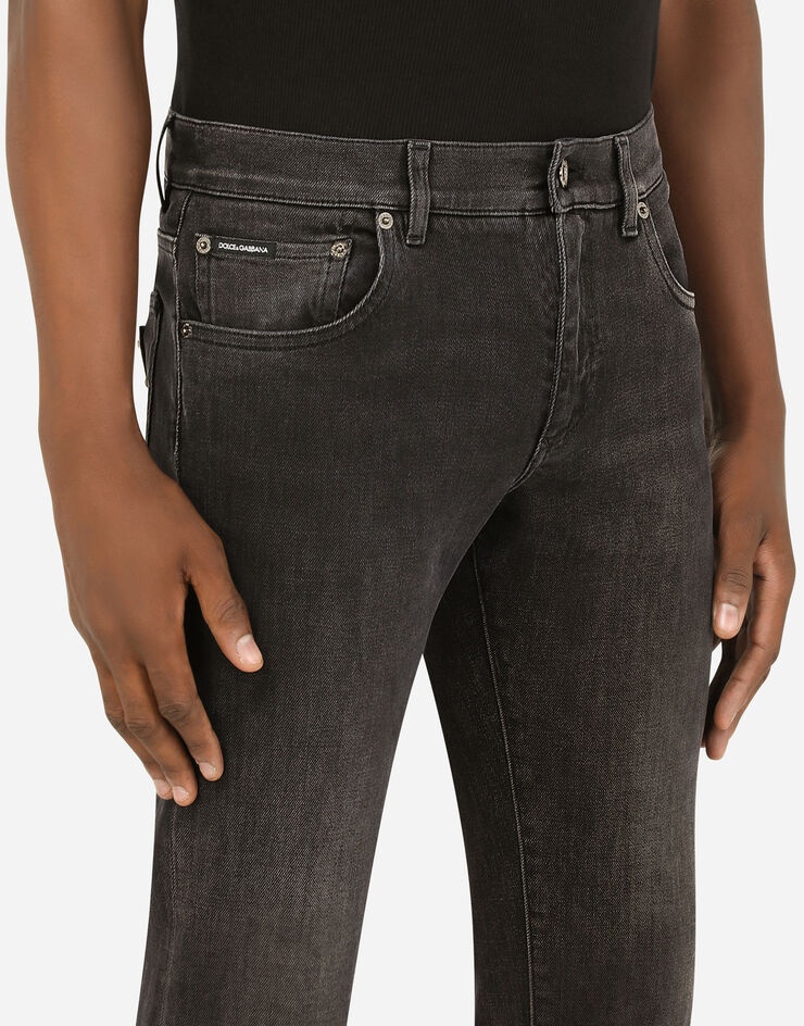 Black wash skinny stretch jeans - 4