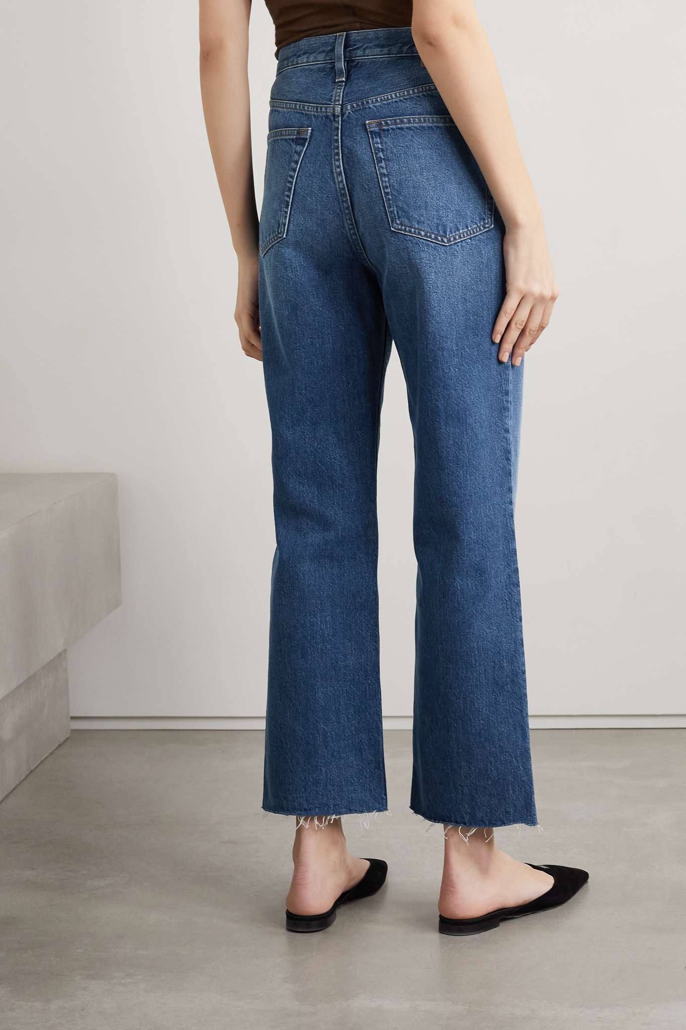 Classic high-rise straight-leg organic jeans - 4