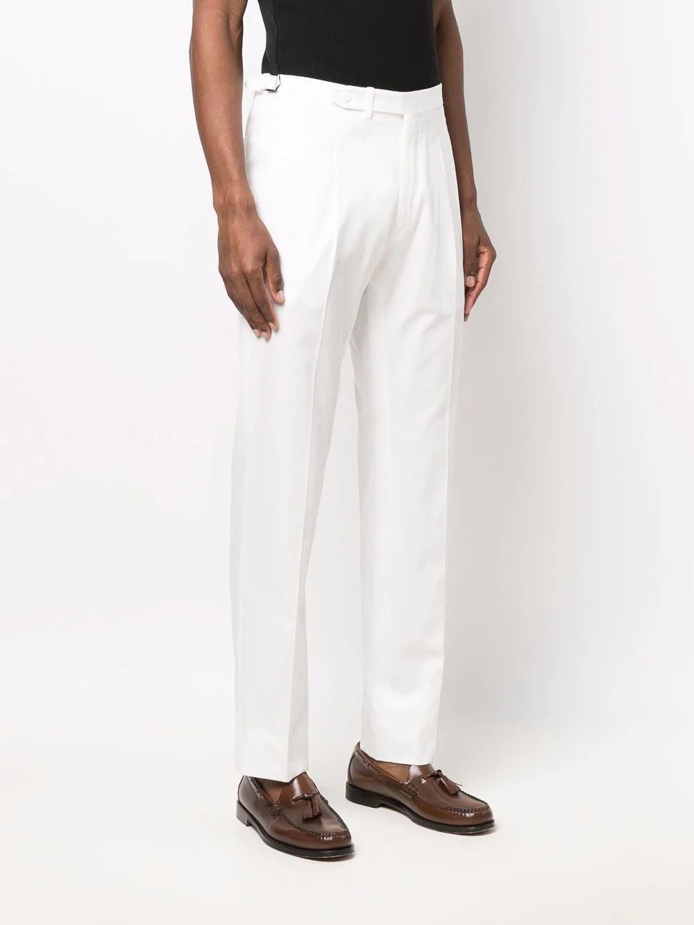 tailored-cut straight-leg trousers - 3