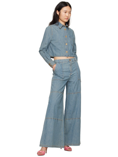 Moschino Blue Paneled Jeans outlook