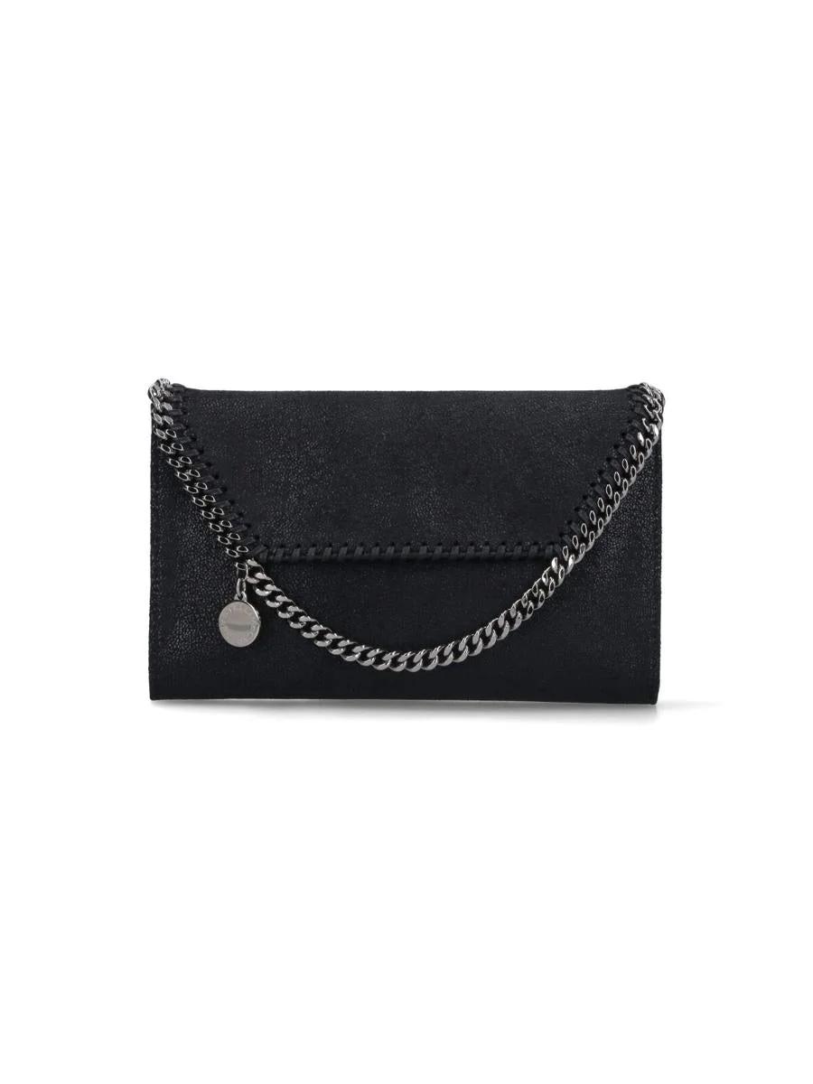 STELLA MCCARTNEY BLACK POLYESTER SMALL FALABELLA BAG - 1