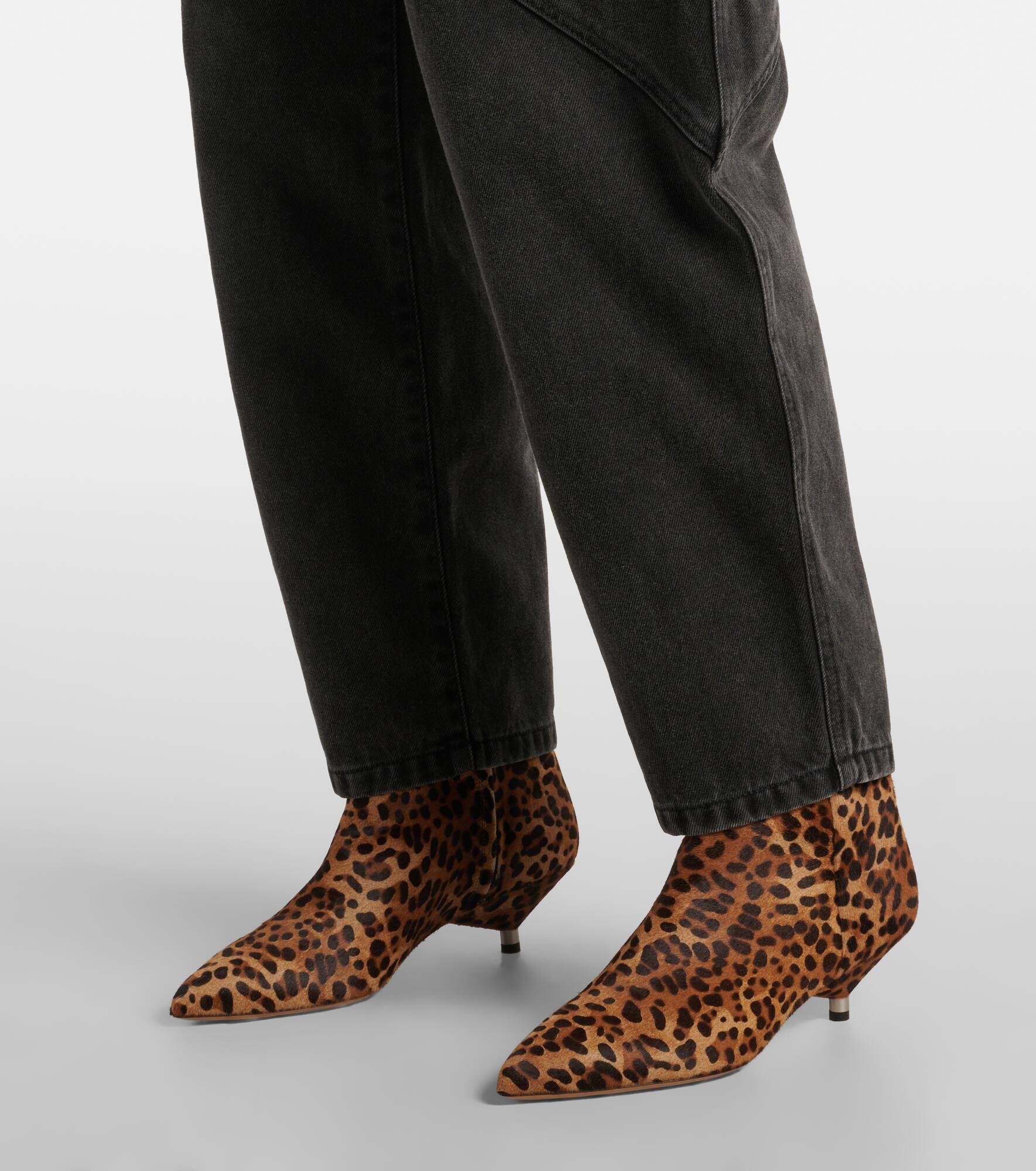 Eana leopard-print suede ankle boots - 4