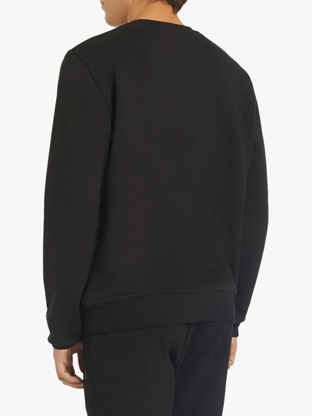 embroidered logo crew neck sweatshirt - 4