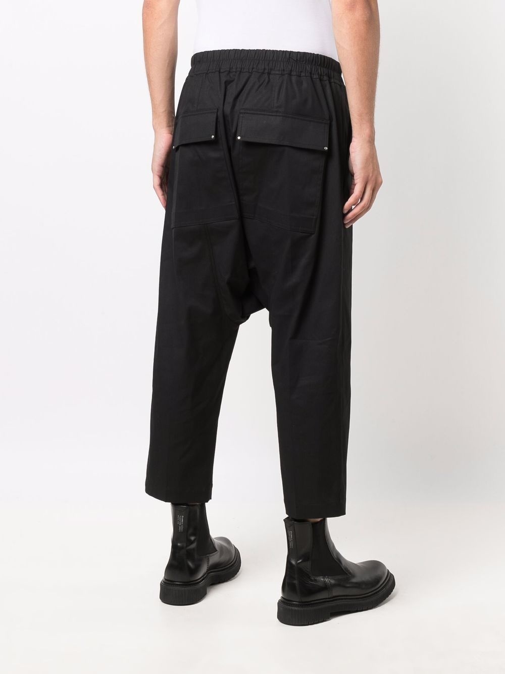 drawstring drop-crotch trousers - 4