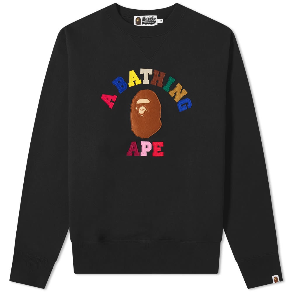 A Bathing Ape College Applique Relaxed Crew Sweat - 1