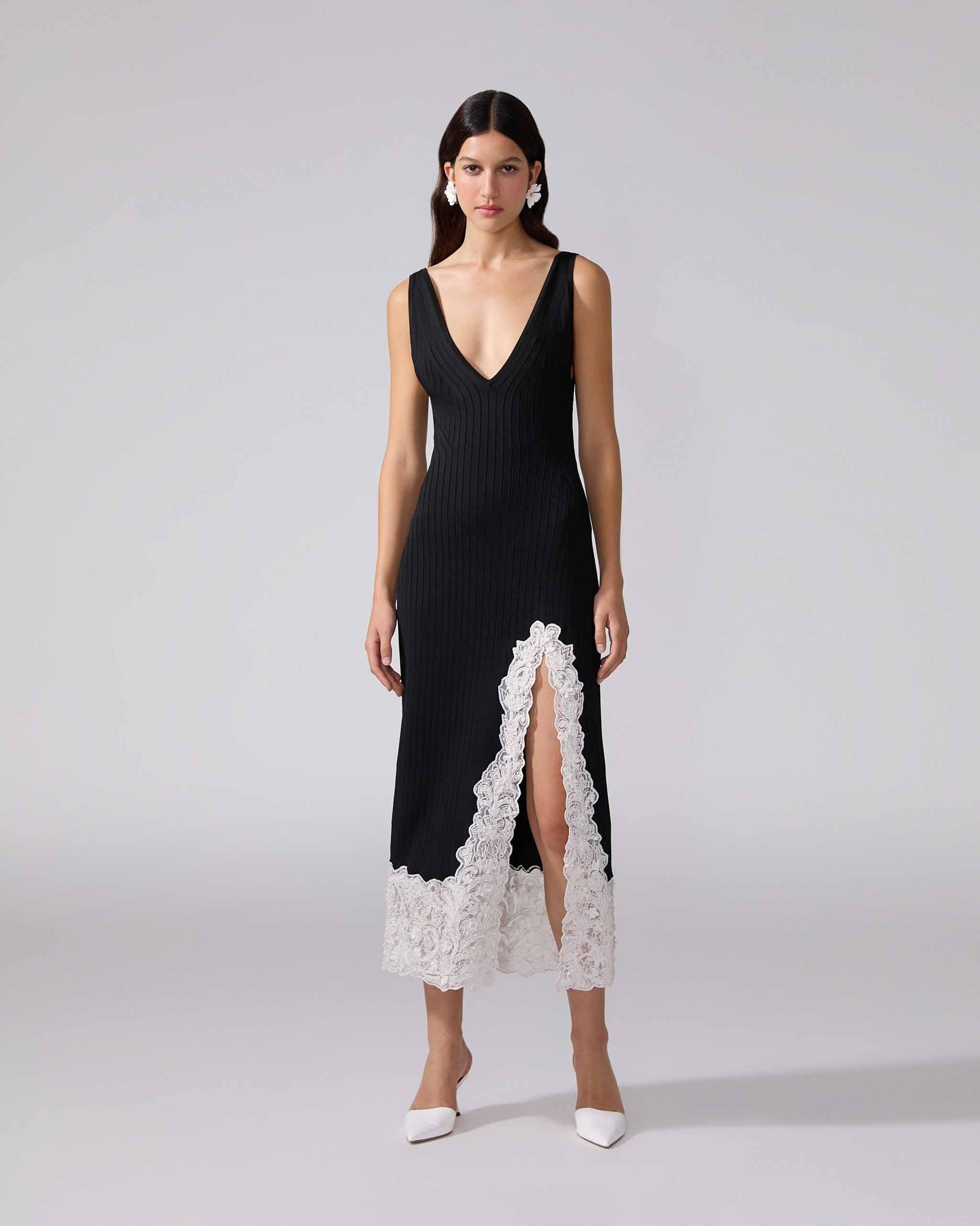 Lace-Trim Slip Dress - 2