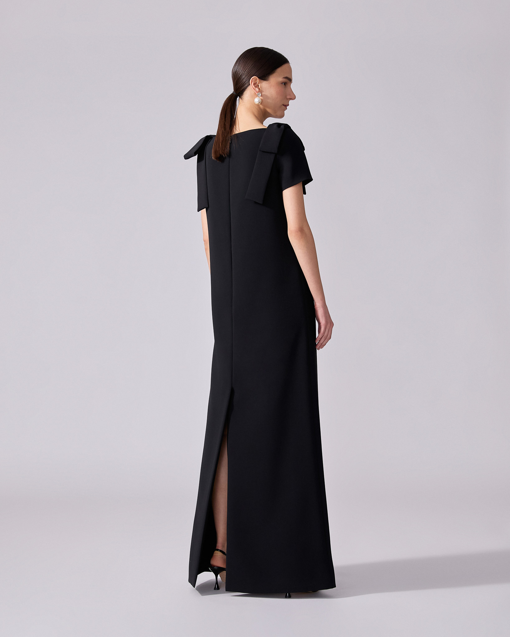 Column Gown with Bows - 3
