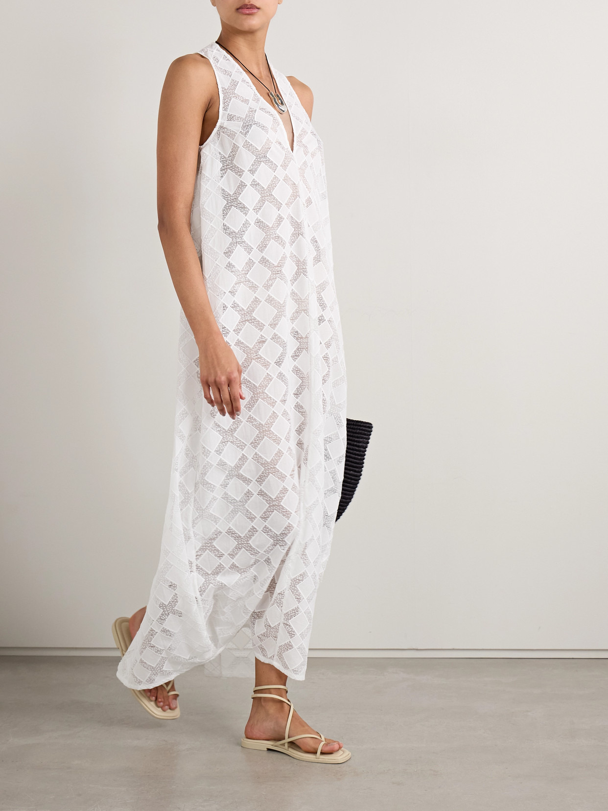 Agel Paneled Gauze And Voile Maxi Dress - 2