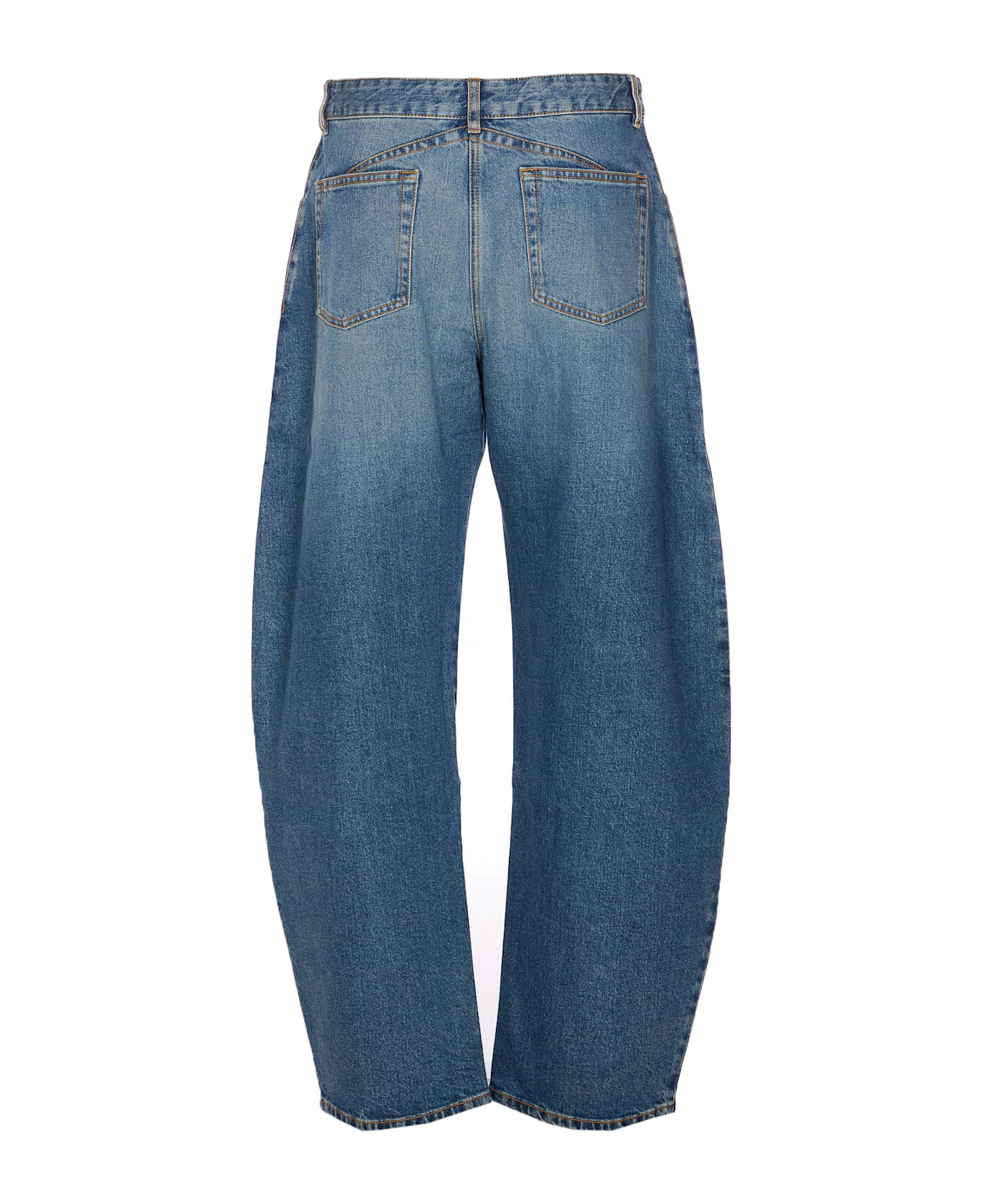 Round Low-waist Jeans - 2