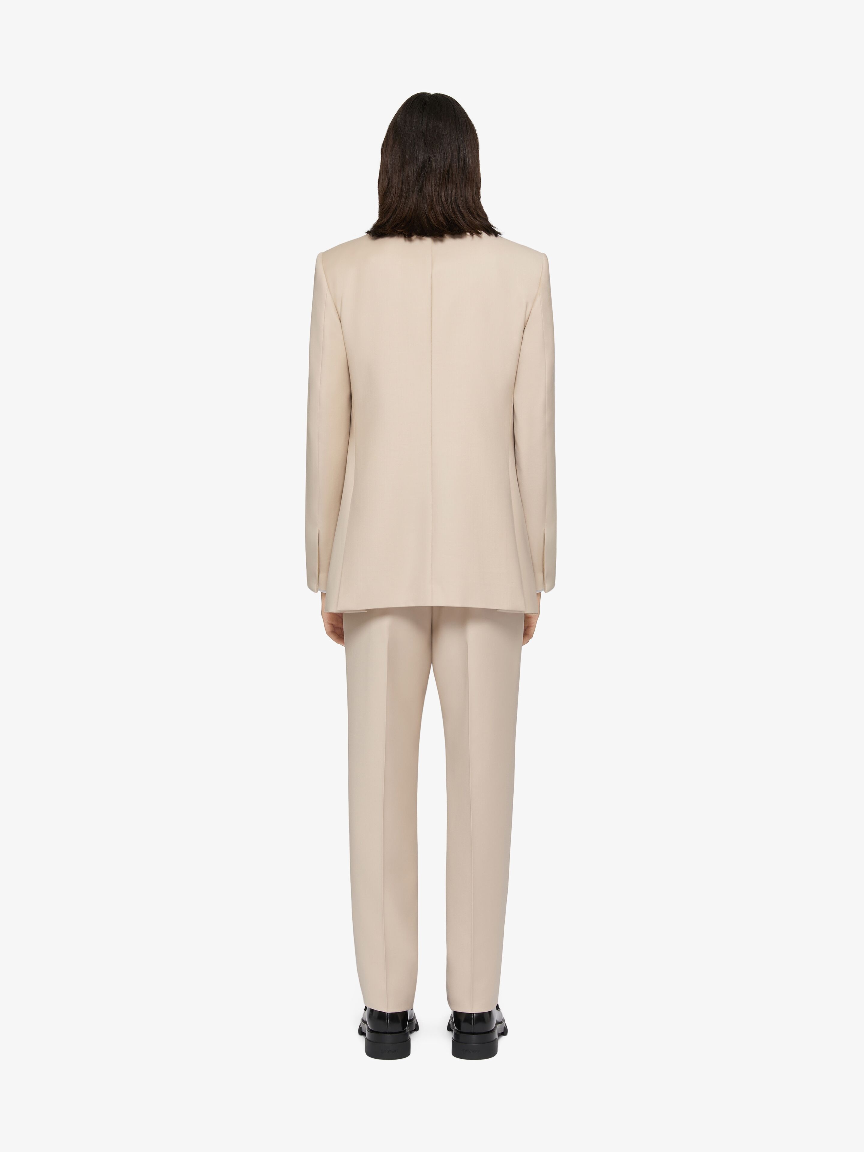 SLIM FIT TAILORED PANTS IN WOOL WITH 2G CLIP - 3