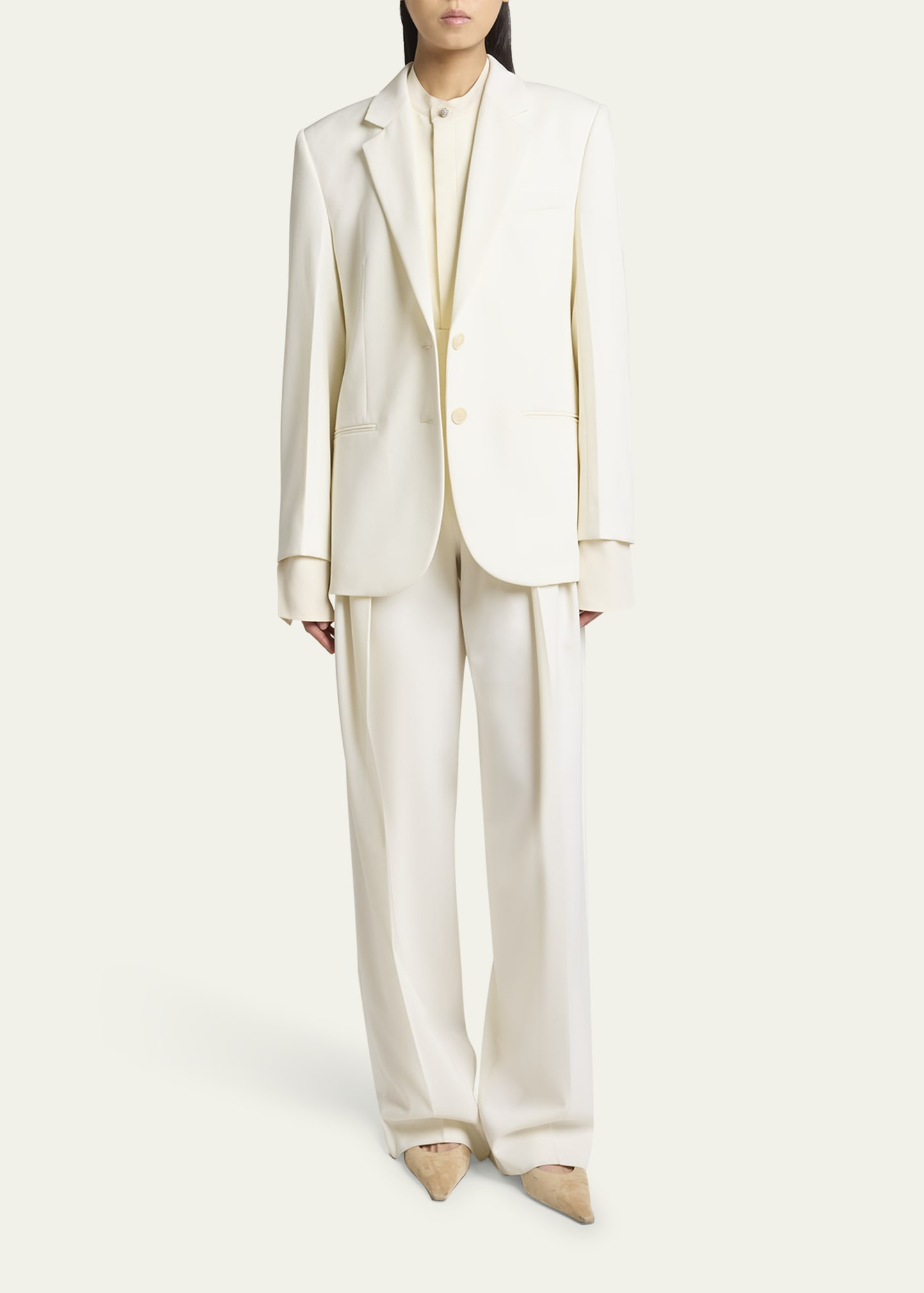 Classic Tailored Wool-Blend Jacket - 2