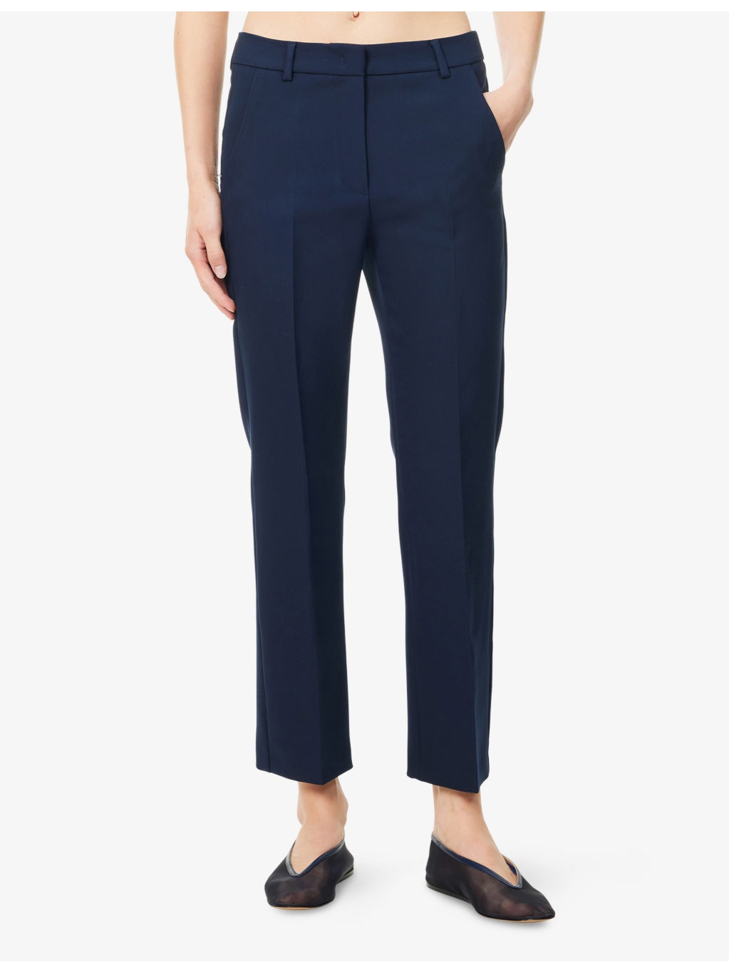 Freda Crop-Leg Stretch-Woven Trousers - 3
