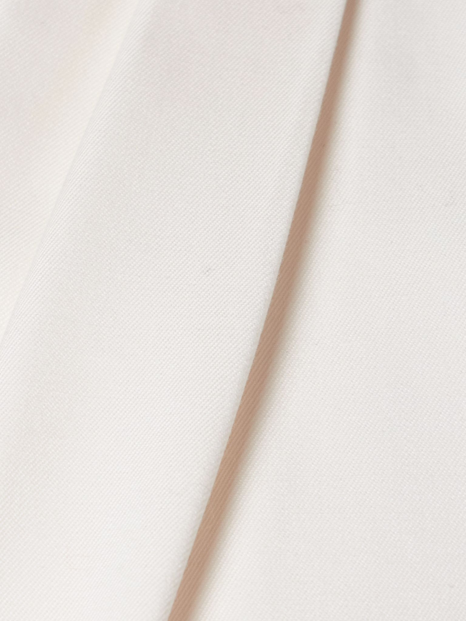 Pleated linen blazer Ivory - 4