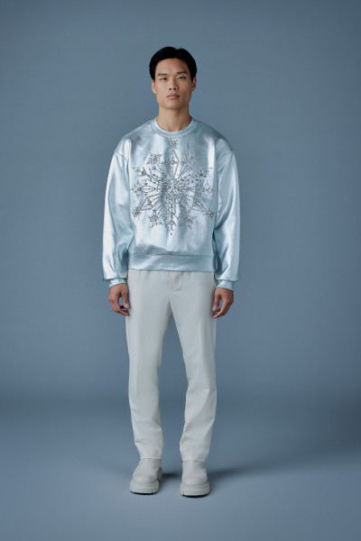 MACKAGE MAZI Snowflake diamante appliqué sweater outlook