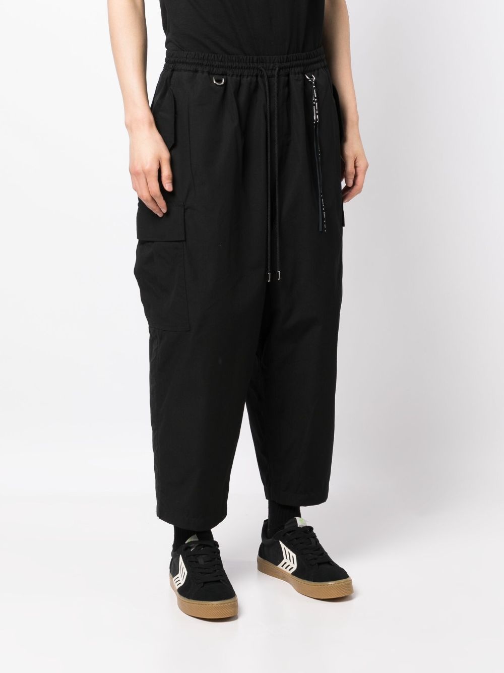 cotton-blend cargo trousers - 3
