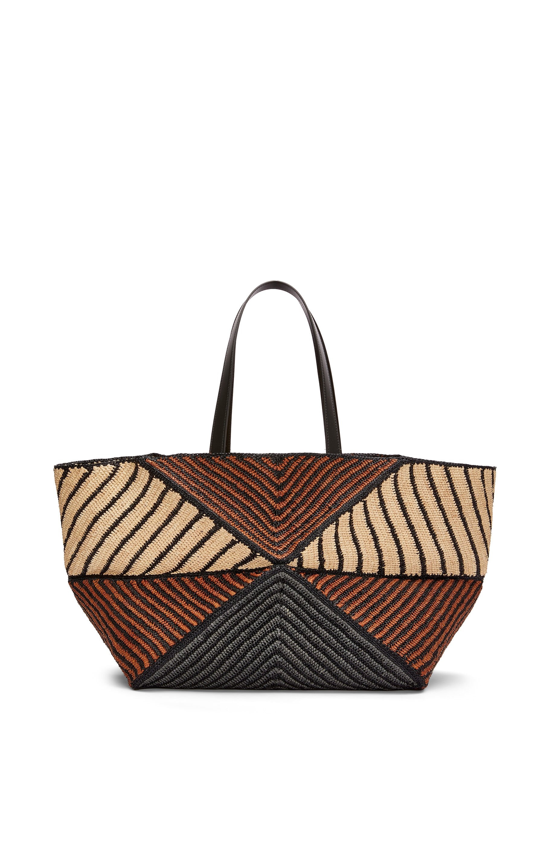 XXL Puzzle Fold Tote in raffia - 5