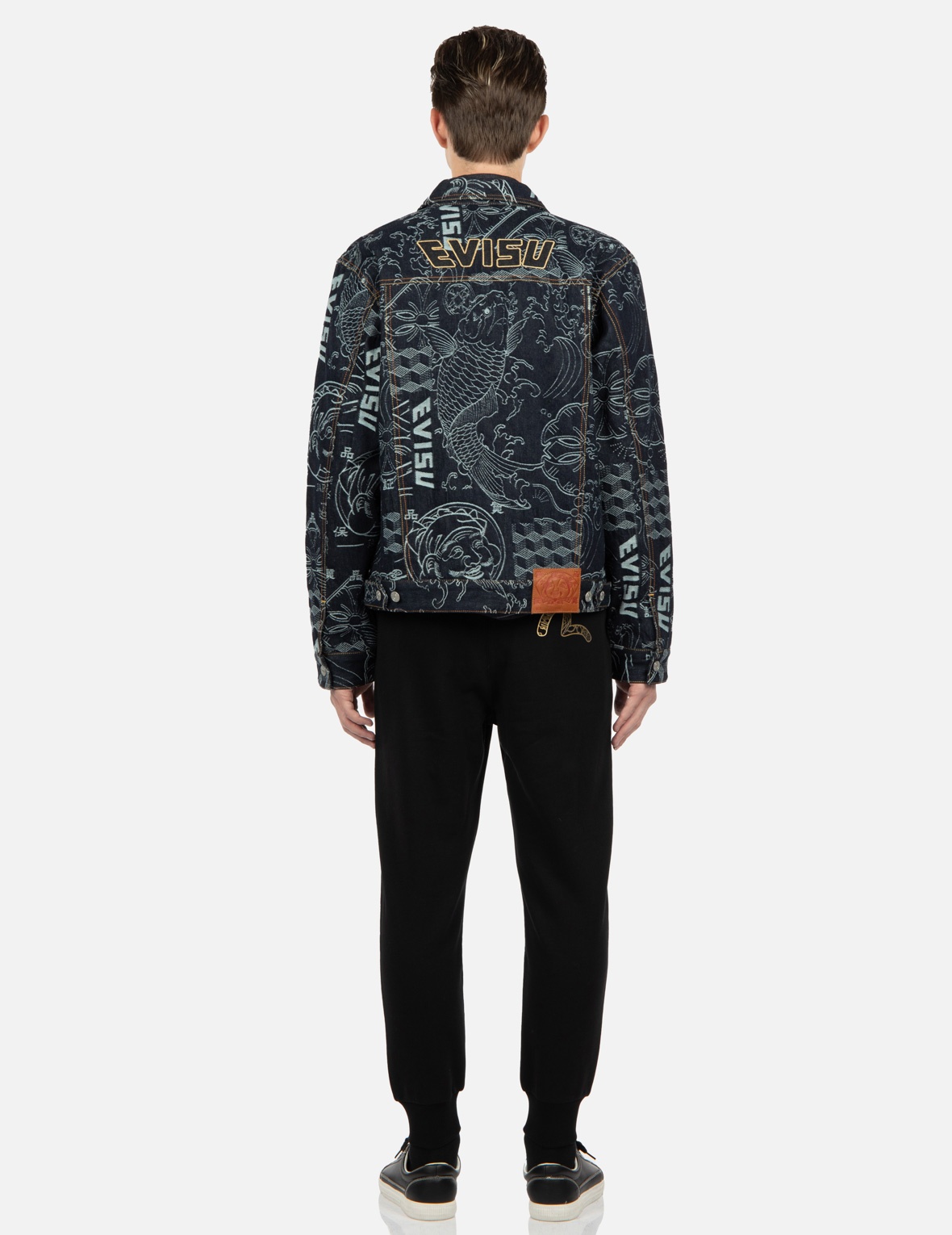 ALLOVER JAPANESE PATTERN JACQUARD DENIM JACKET - 6