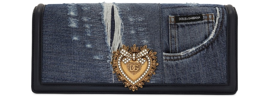 Patchwork denim Devotion baguette bag - 1