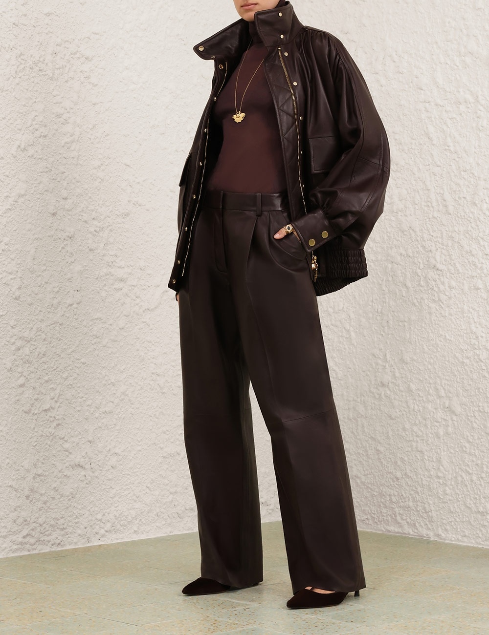 ILLUSTRATION LEATHER JACKET - 8