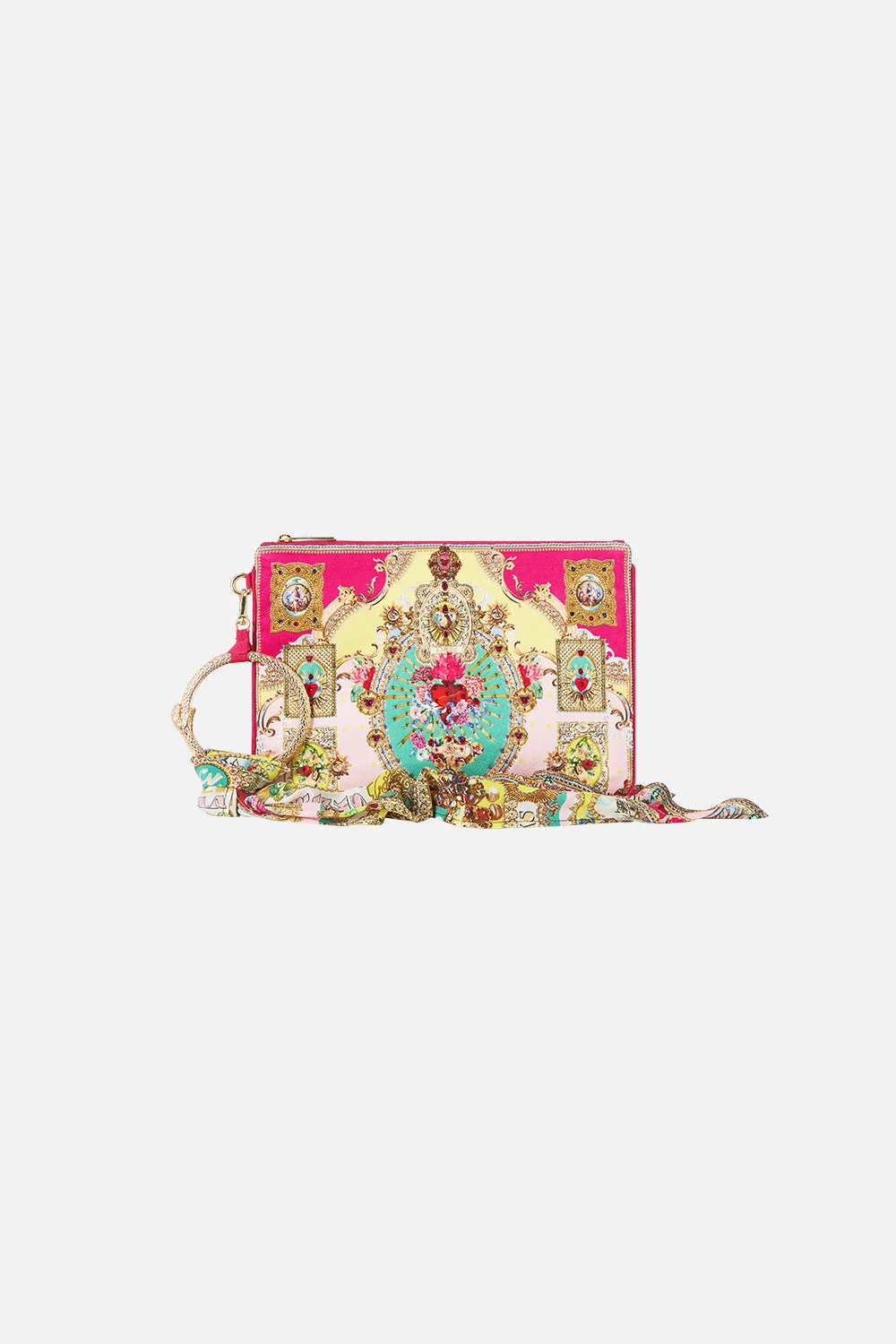 RING SCARF CLUTCH PAINTED PRAYERS - 1