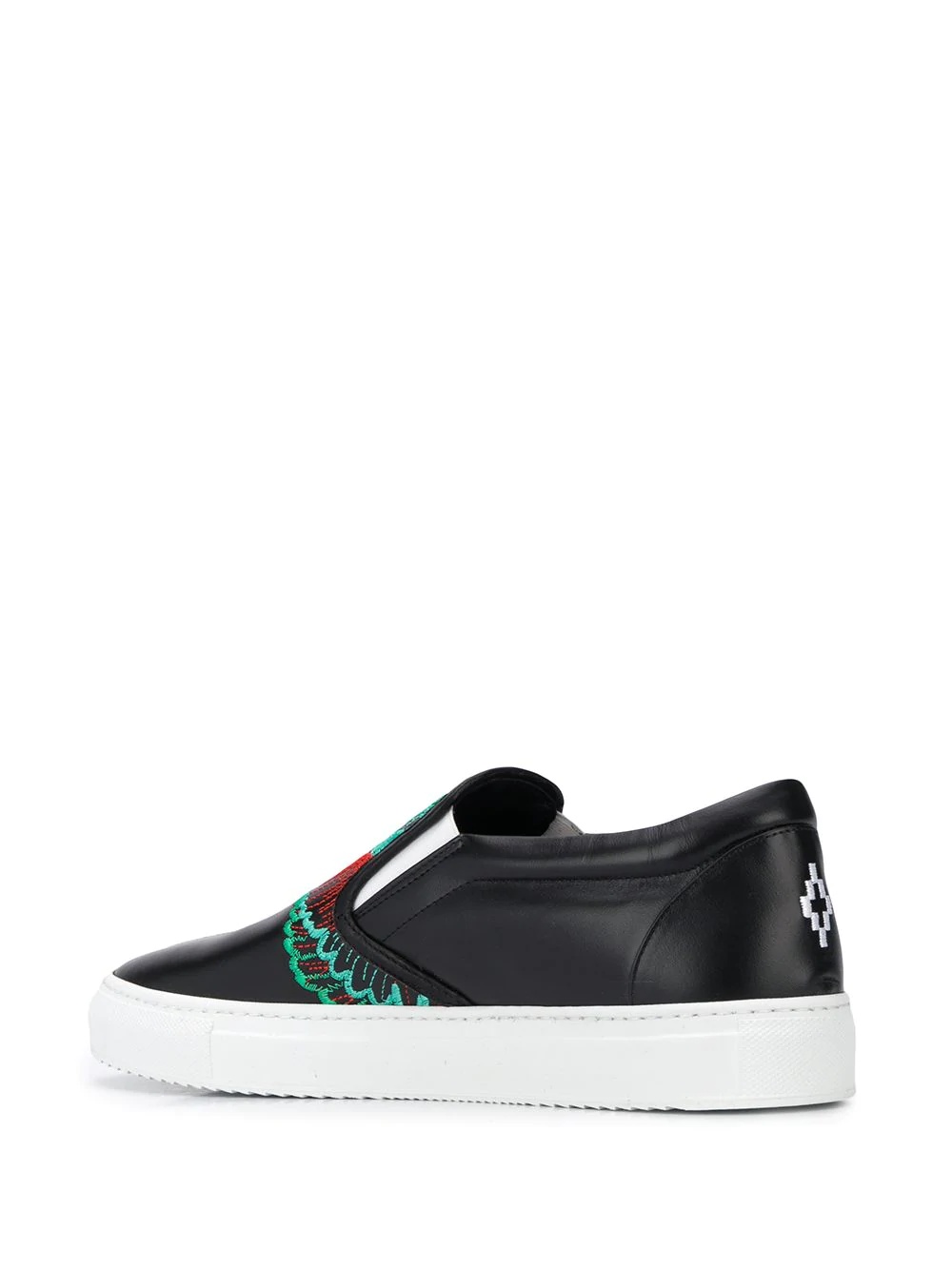 embroidered wings slip-on sneakers - 3