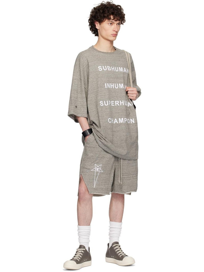 Rick Owens Gray Champion Edition Tommy T-shirt outlook