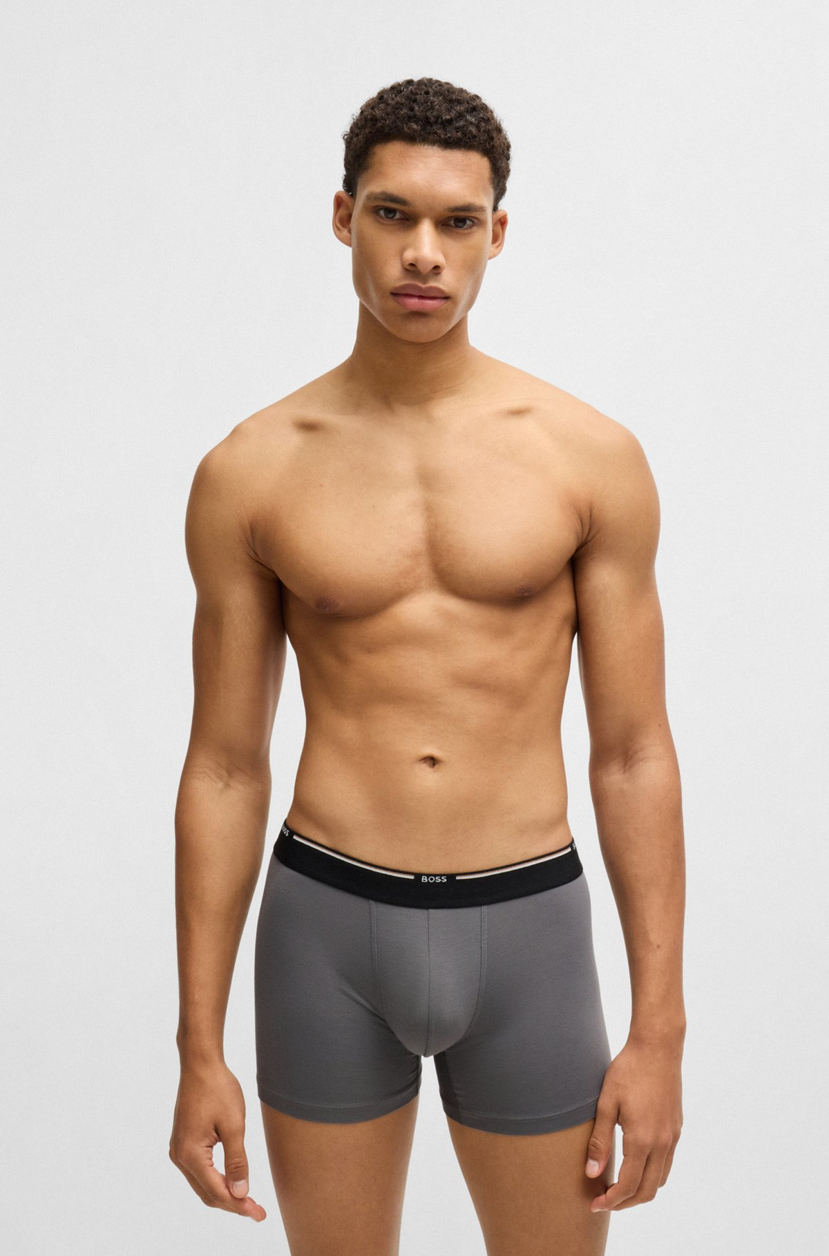 THREE-PACK OF STRETCH-JERSEY BOXER BRIEFS WITH LOGOS - 2