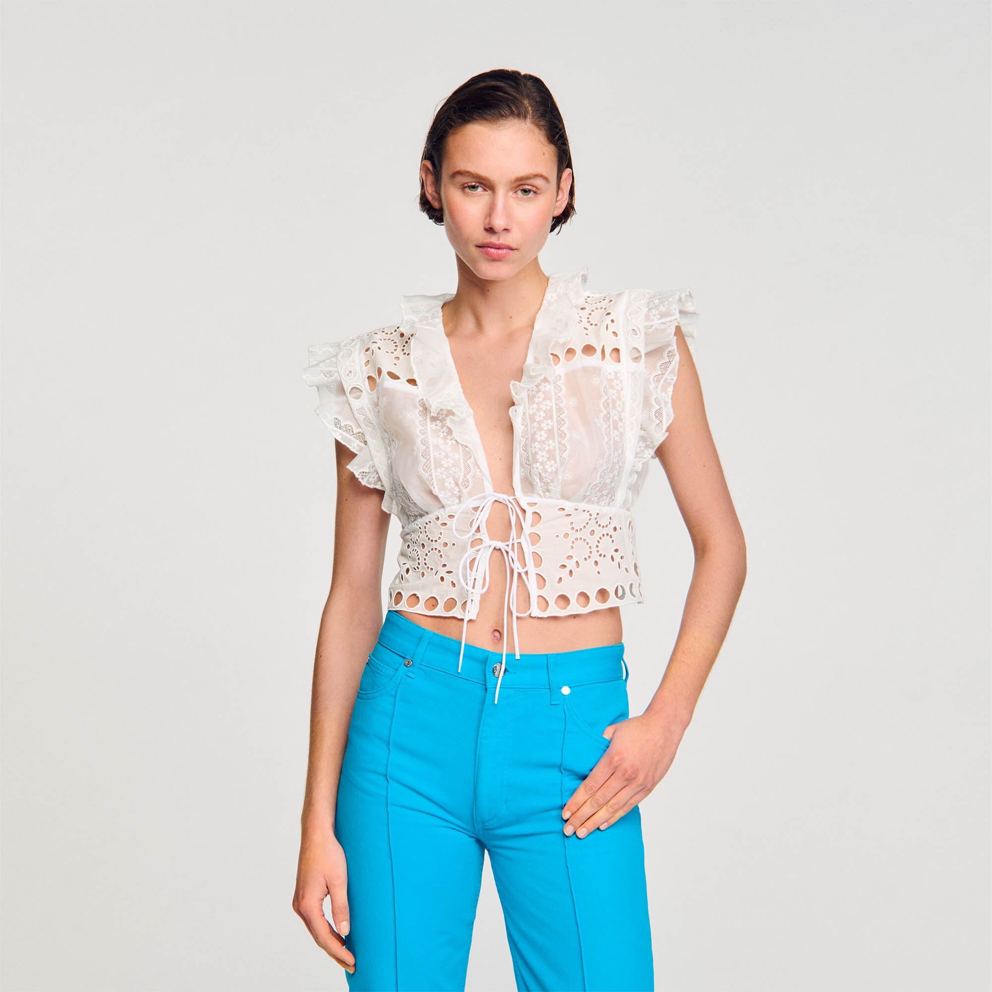 RUFFLED CROP TOP - 4