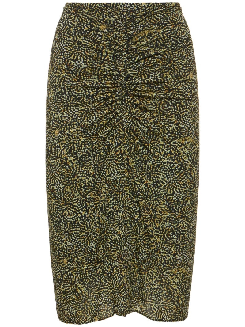 Joella printed viscose midi skirt - 1