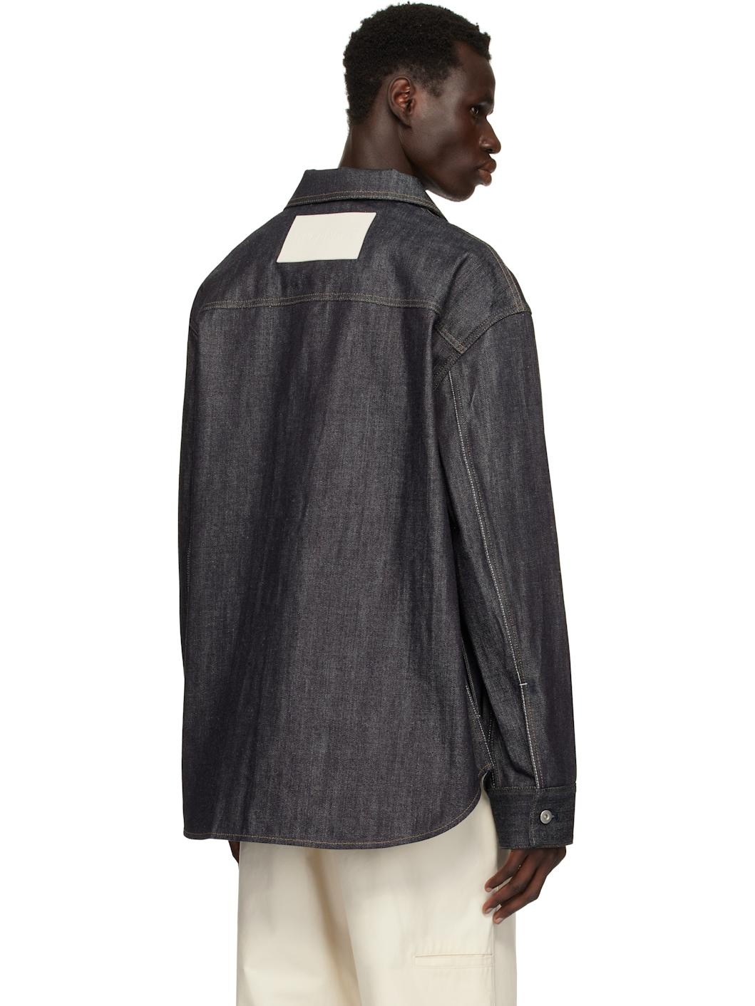 Blue Oversized Denim Overshirt - 3