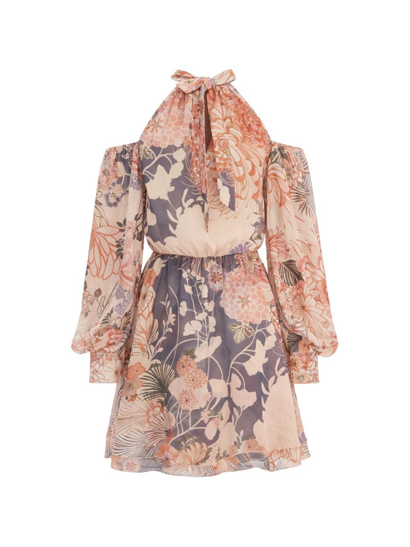GUESS USA floral-print cold-shoulder mini dress outlook
