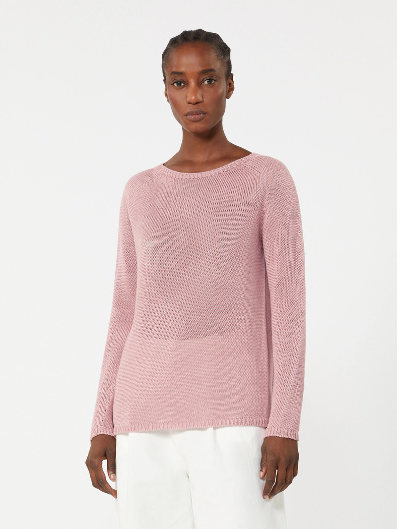 GIOLINO Linen yarn basic sweater - ANTIQUE ROSE 3
