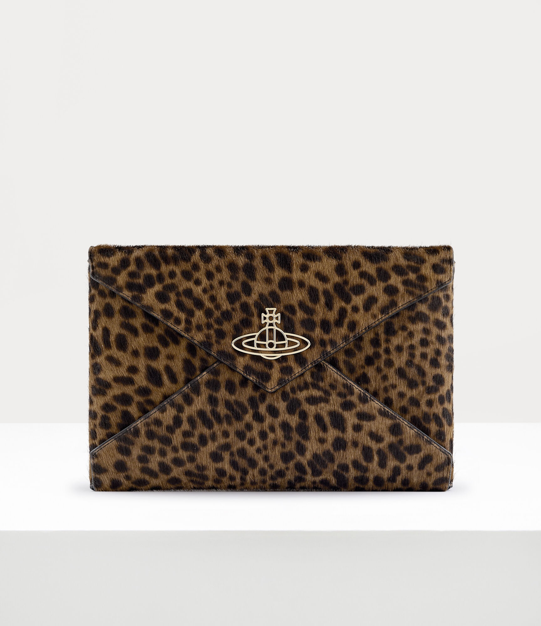 LEOPARD THIN LINE ORB ENVELOPE CLUTCH - 4