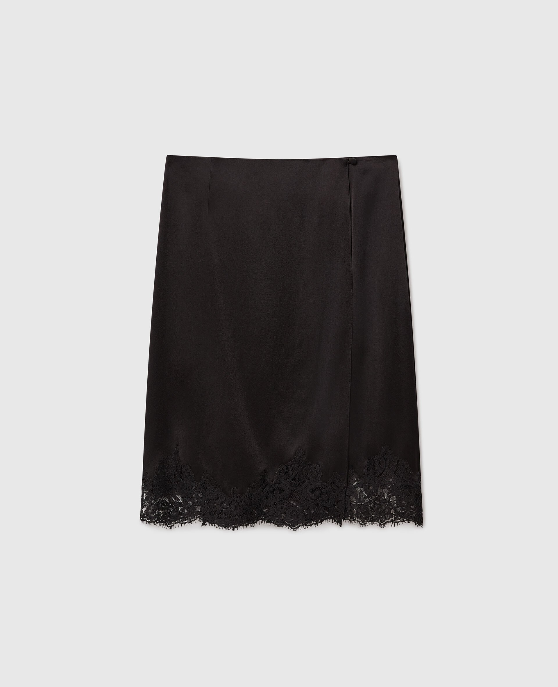 Guipure Lace Trim Skirt - 1