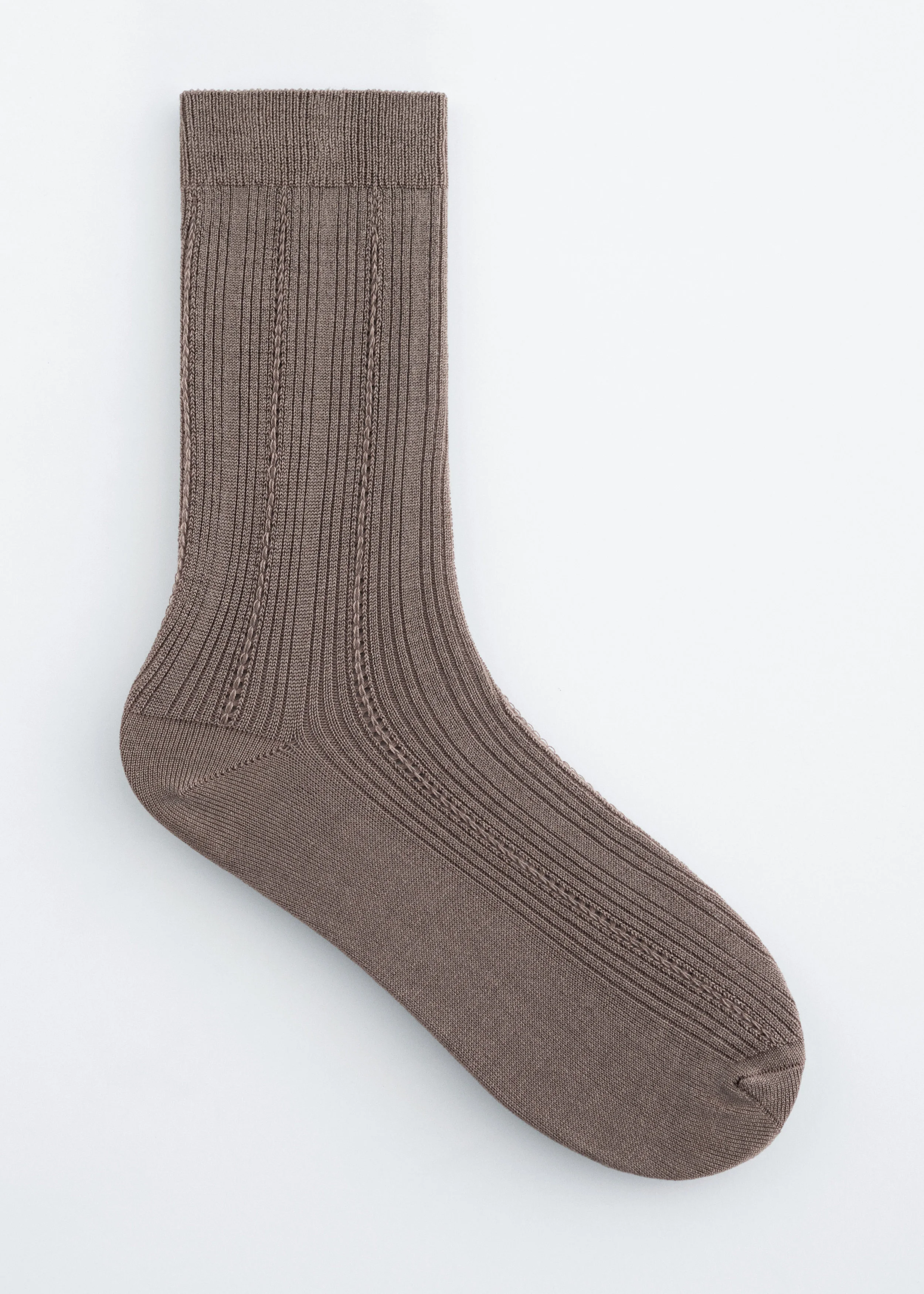 Rib-Knit Silk-Blend Socks - 1