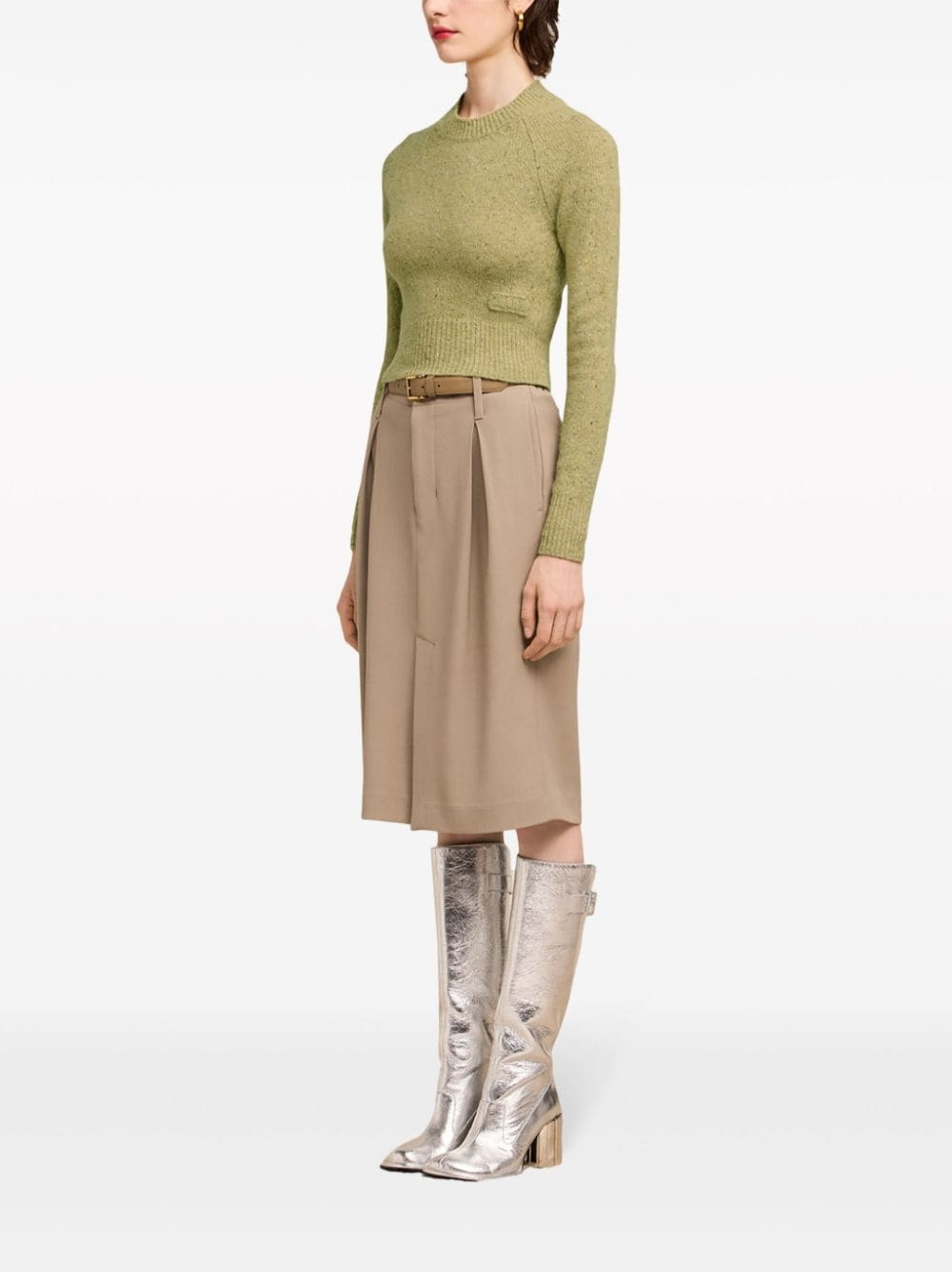 Ami de Coeur-embroidered mÃ©lange jumper - 3