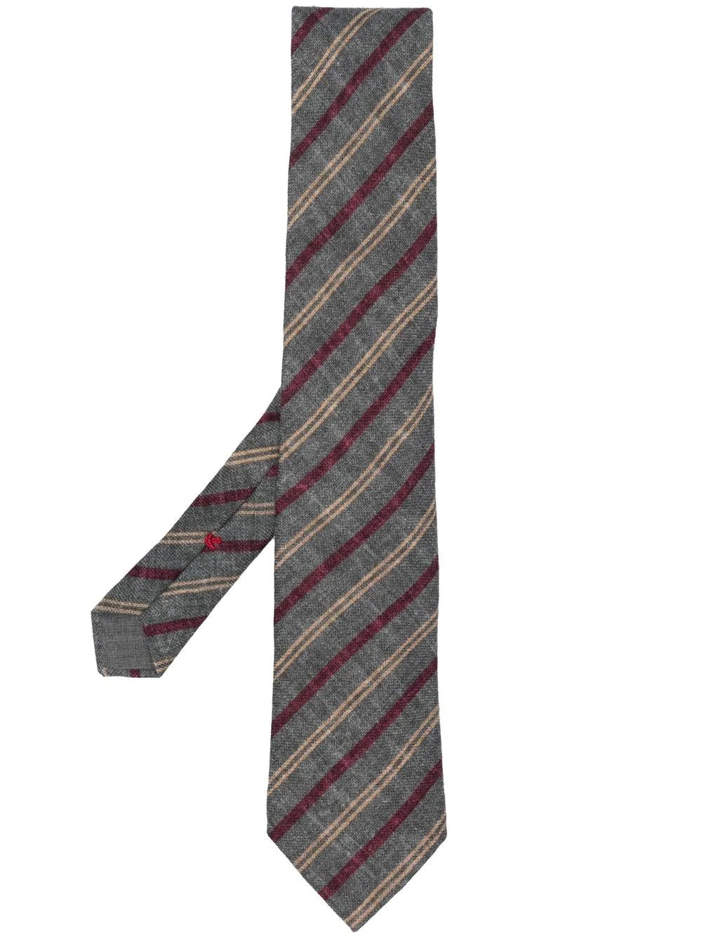 striped wool tie - 1