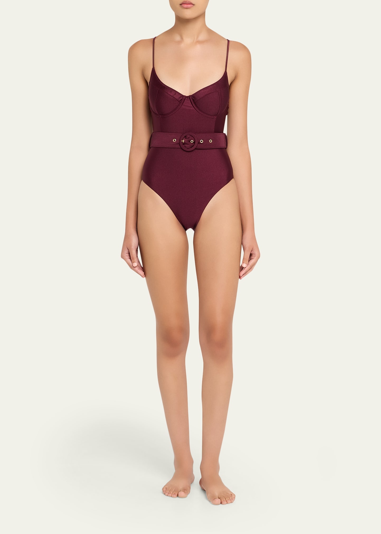 Noa Belted Bustier One-Piece Swimsuit - 2