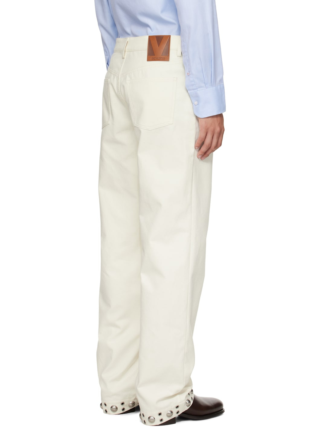 Off-White Studded Trousers - 3