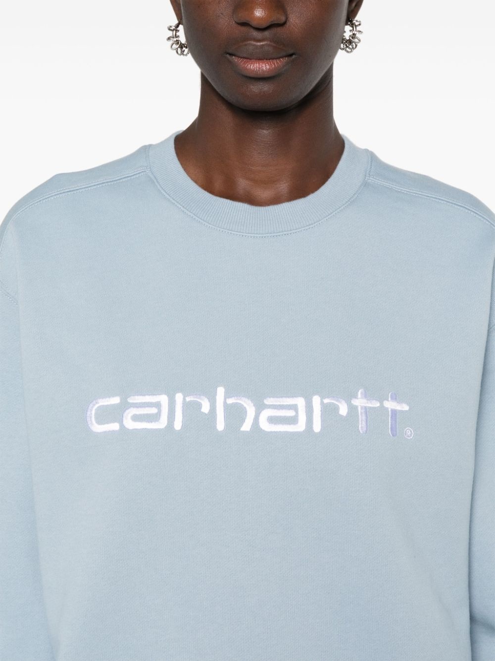 logo-embroidered cotton sweatshirt - 5