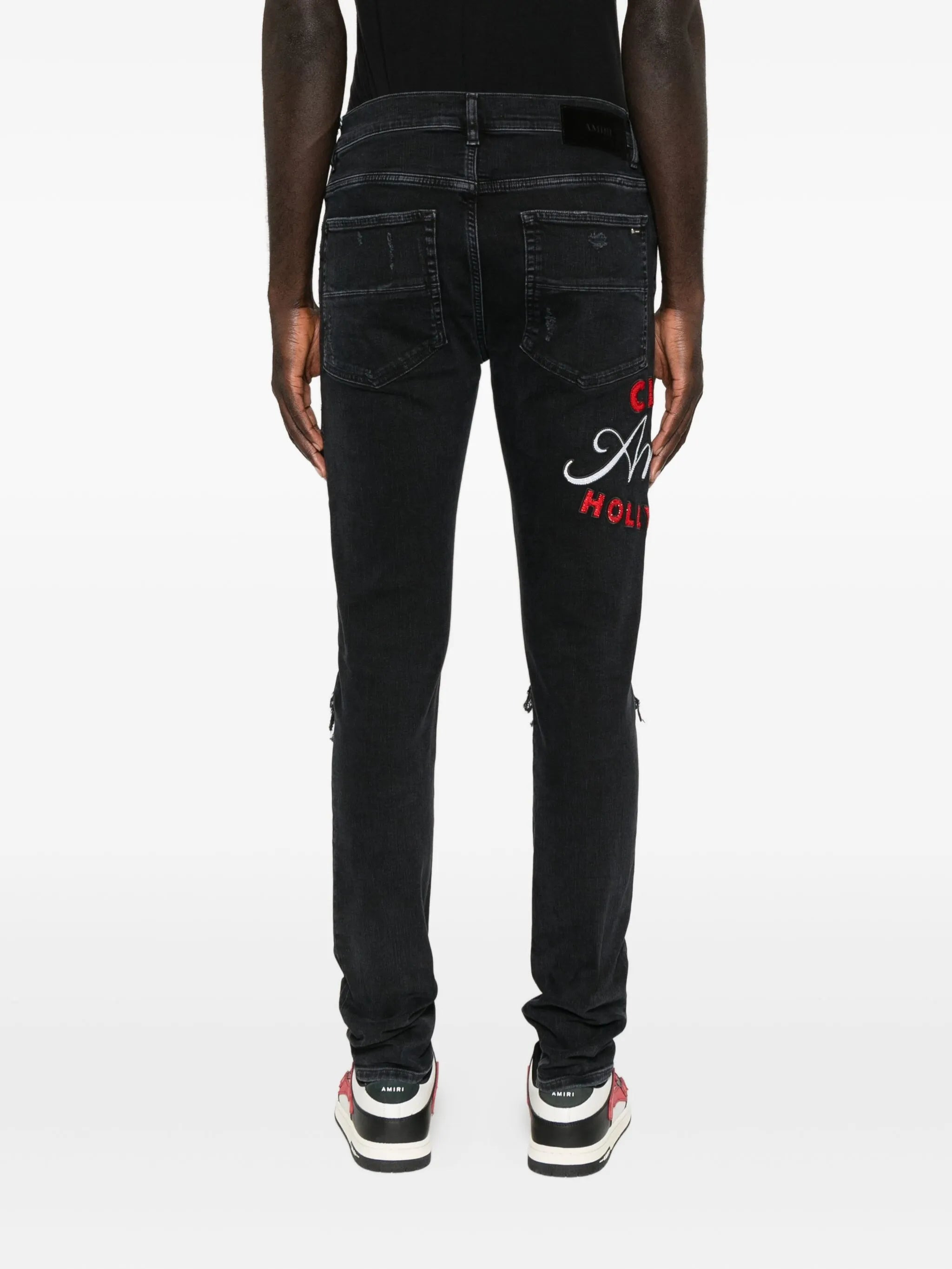 Amiri Embroidered Distressed Jeans - 5