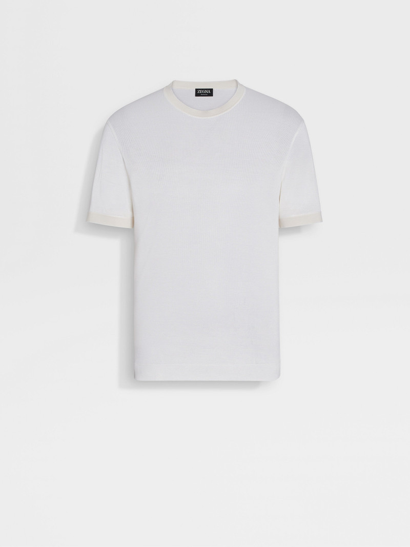 WHITE ZEGNA SILK T-SHIRT 1