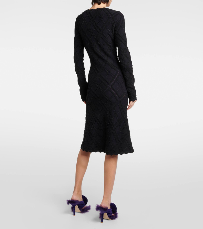 Scalloped wool-blend midi dress 3