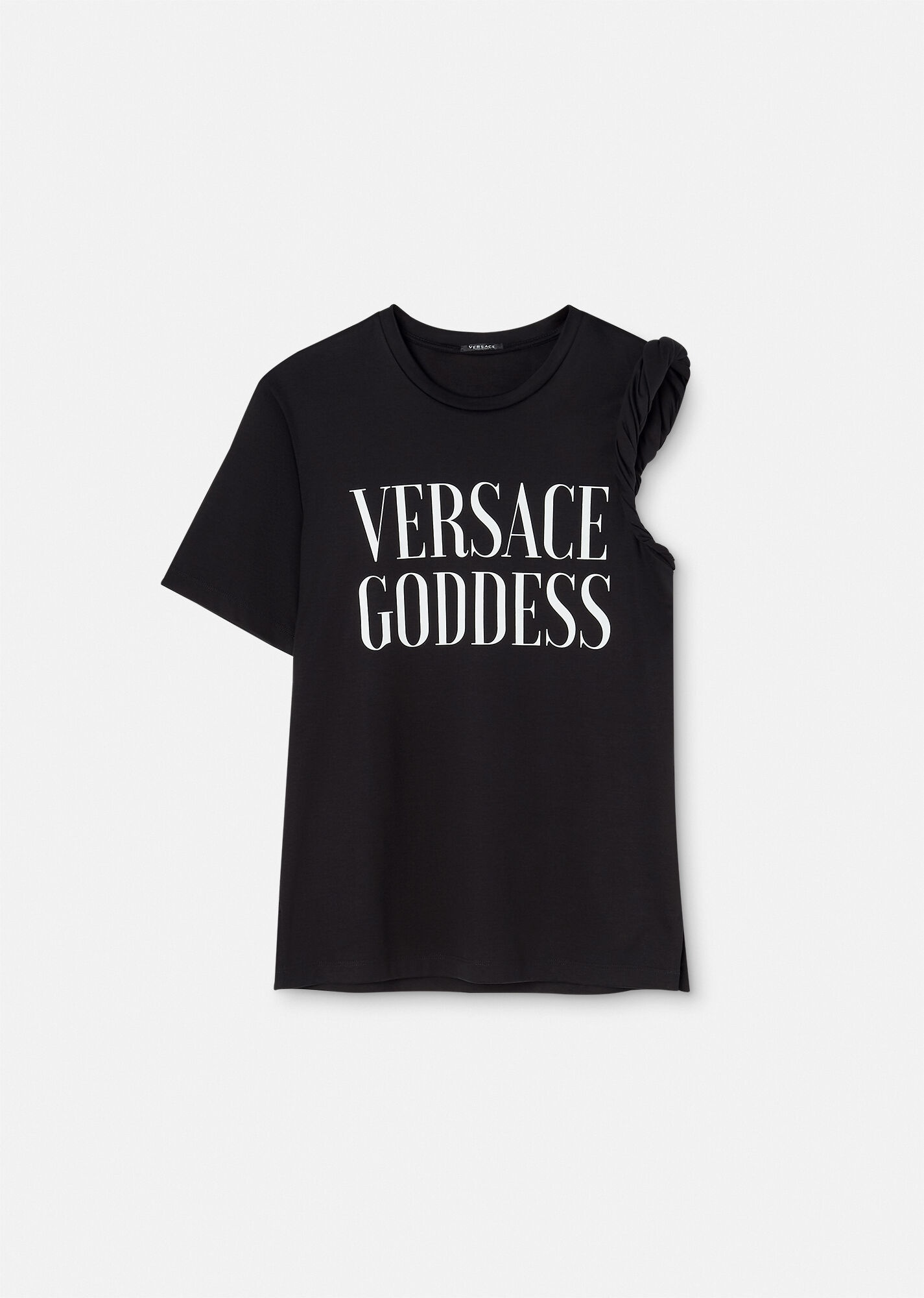 【関税込み】Versace ブラック Versace Goddess Tシャツ VERSACE Versace Goddess Rolled T-shirt | REVERSIBLE