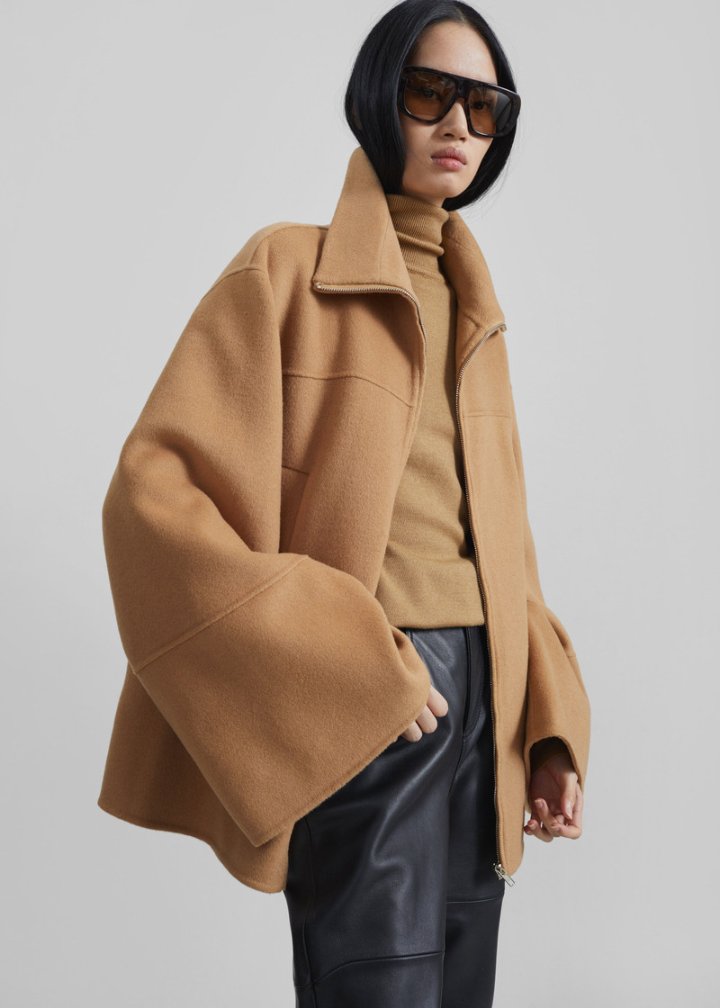 Imphal Belted Wool Jacket - Camel 10