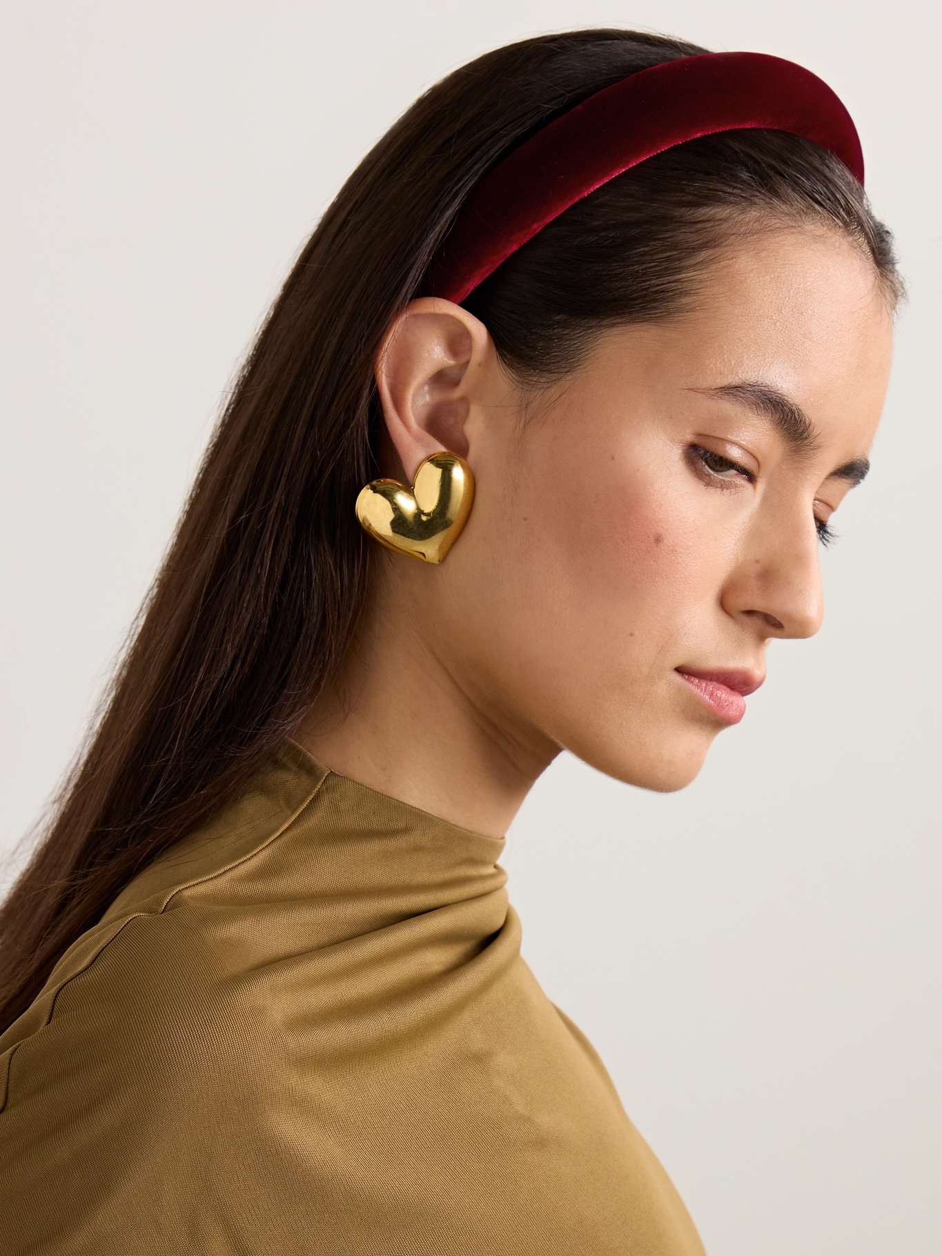 Jennifer Behr Tori Headband in Velvet | REVERSIBLE display picture 1