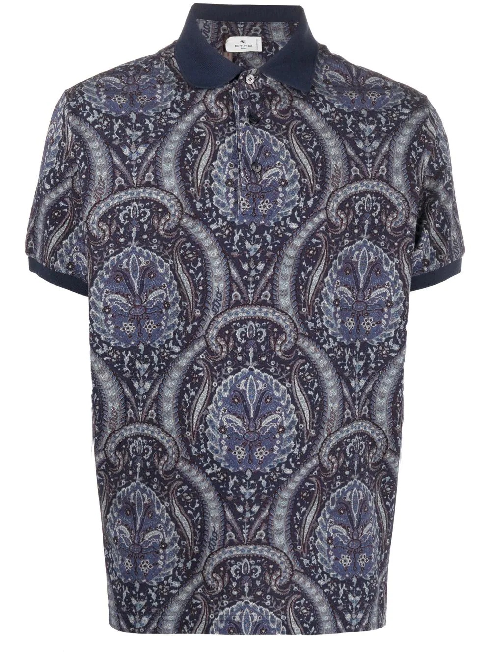 paisley-print polo shirt - 1